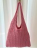Solid Color Crochet Beach Tote Bag